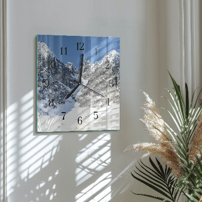 Orologio quadrato Montagne in inverno