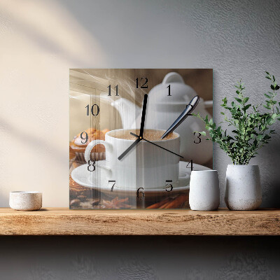 Orologio quadrato in vetro Tazza