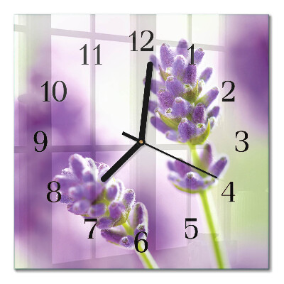Orologio quadrato in vetro Lavanda
