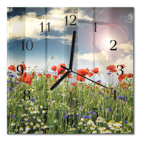 Orologio quadrato in vetro Prato
