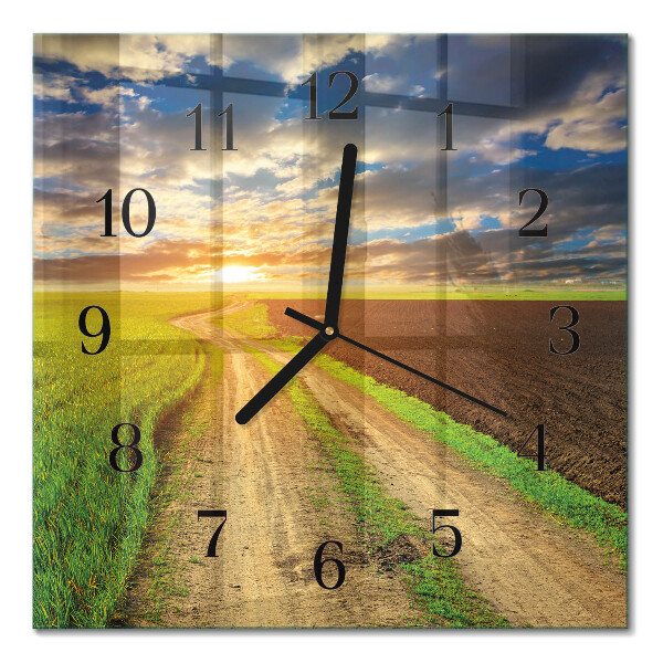 Quadrato orologio da parete Campo