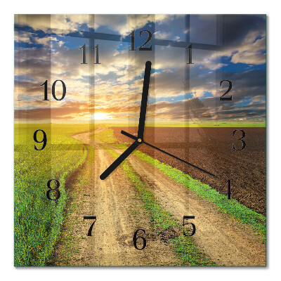 Quadrato orologio da parete Campo