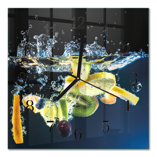 Quadrato orologio da parete Frutta