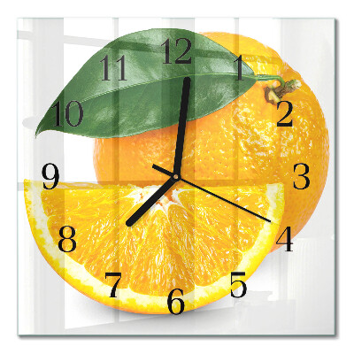 Orologio quadrato in vetro Arance