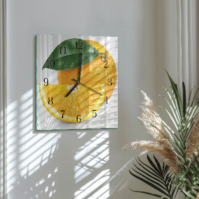 Orologio quadrato in vetro Arance
