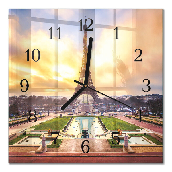 Orologio quadrato in vetro Torre Eiffel