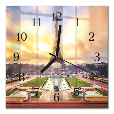 Orologio quadrato in vetro Torre Eiffel