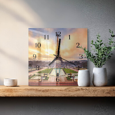 Orologio quadrato in vetro Torre Eiffel