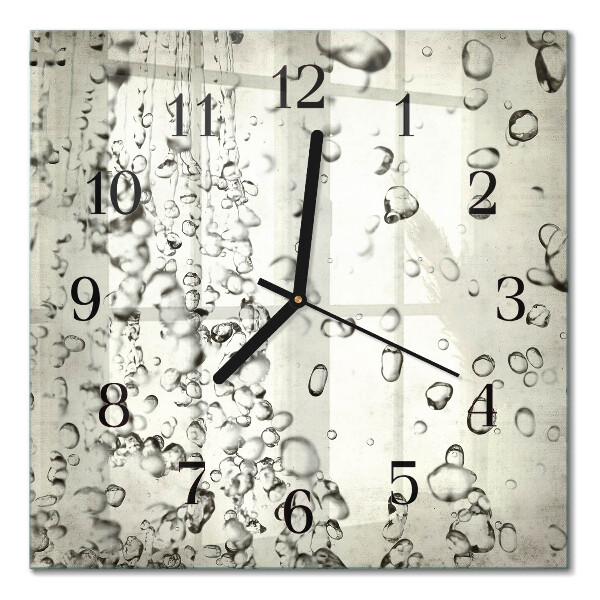 Quadrato orologio da parete Gocce