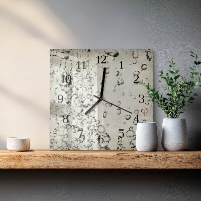 Quadrato orologio da parete Gocce