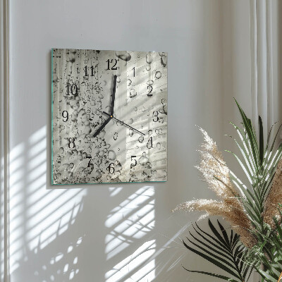 Quadrato orologio da parete Gocce