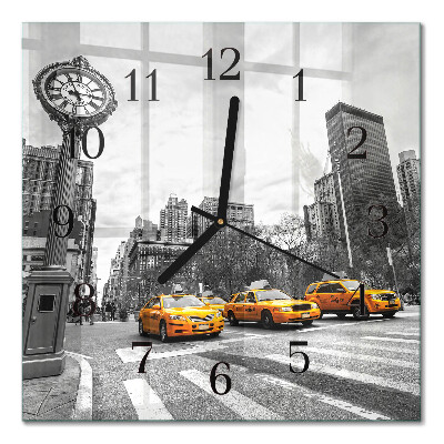 Orologio quadrato in vetro Taxi