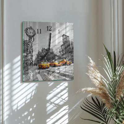 Orologio quadrato in vetro Taxi