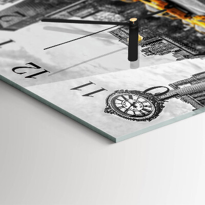 Orologio quadrato in vetro Taxi