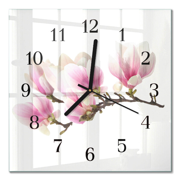 Orologio quadrato in vetro Magnolia