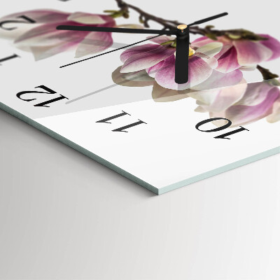Orologio quadrato in vetro Magnolia
