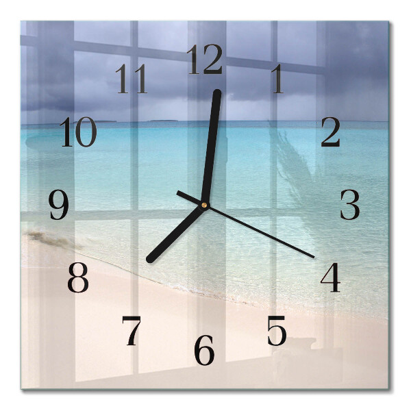 Quadrato orologio da parete Spiaggia
