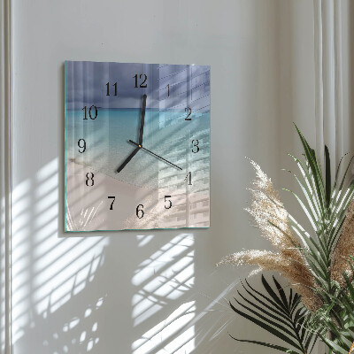 Quadrato orologio da parete Spiaggia