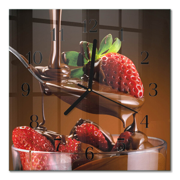 Orologio quadrato Fragole ricoperte di cioccolato