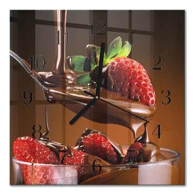 Orologio quadrato Fragole ricoperte di cioccolato