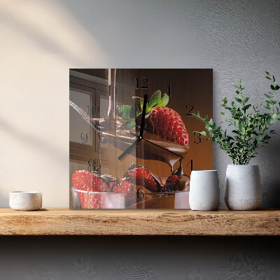 Orologio quadrato Fragole ricoperte di cioccolato