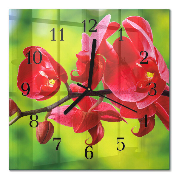 Orologio quadrato Orchidea