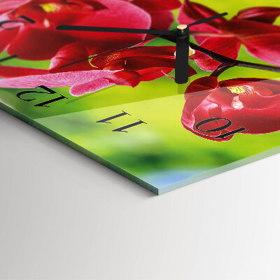 Orologio quadrato Orchidea