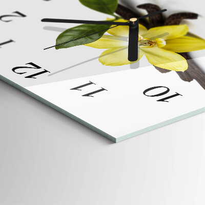 Quadrato orologio da parete Orchidea di vaniglia