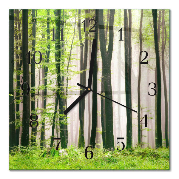Orologio quadrato in vetro Foresta