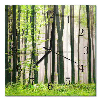 Orologio quadrato in vetro Foresta