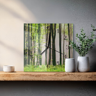 Orologio quadrato in vetro Foresta