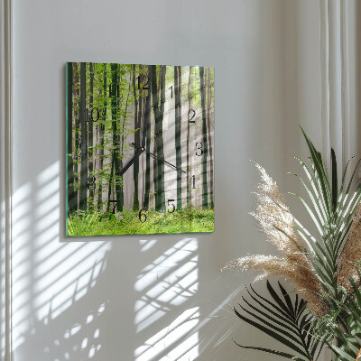 Orologio quadrato in vetro Foresta
