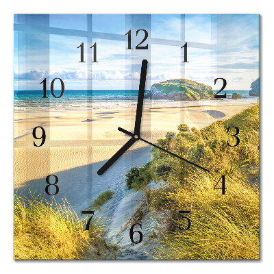 Quadrato orologio da parete Spiaggia