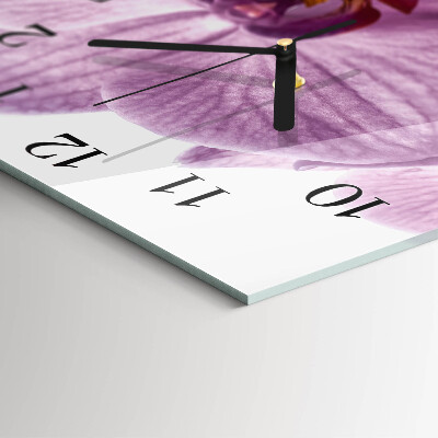 Quadrato orologio in vetro decorativo Orchidea