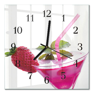 Orologio quadrato in vetro Cocktail