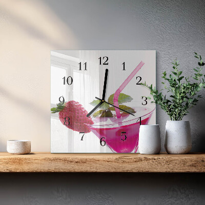Orologio quadrato in vetro Cocktail