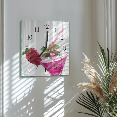 Orologio quadrato in vetro Cocktail