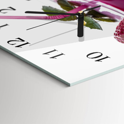 Orologio quadrato in vetro Cocktail