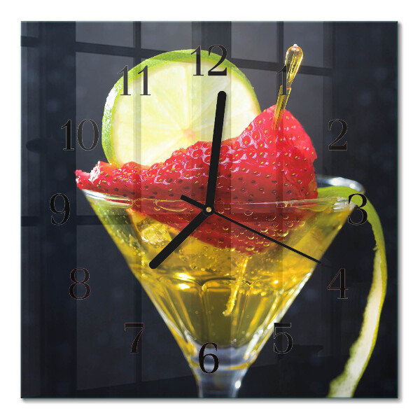 Quadrato orologio da parete Cocktail