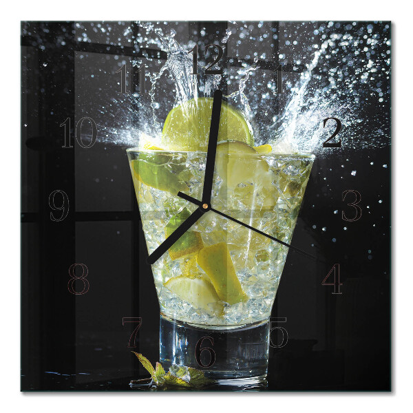 Orologio quadrato in vetro Cocktail