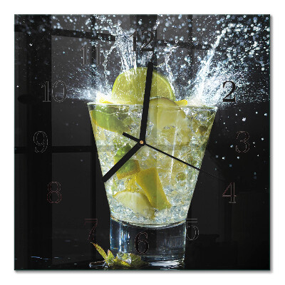 Orologio quadrato in vetro Cocktail