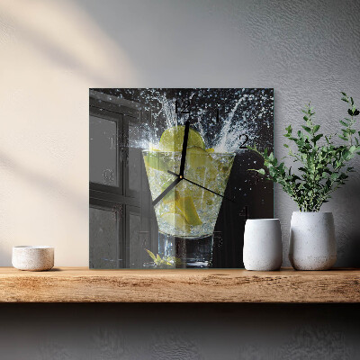 Orologio quadrato in vetro Cocktail