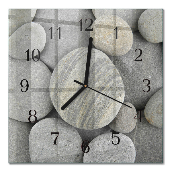 Quadrato orologio in vetro decorativo Pietre