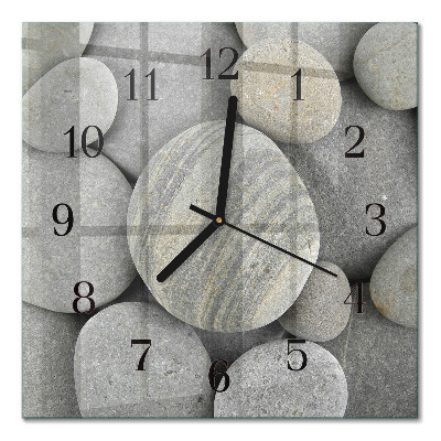 Quadrato orologio in vetro decorativo Pietre