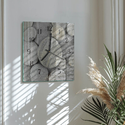 Quadrato orologio in vetro decorativo Pietre