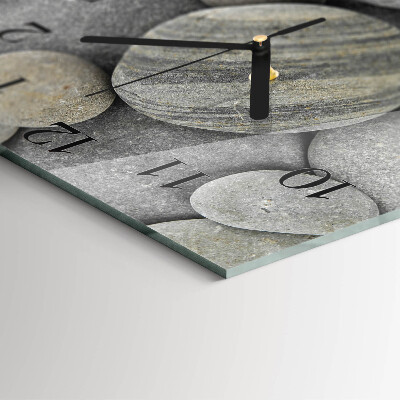 Quadrato orologio in vetro decorativo Pietre