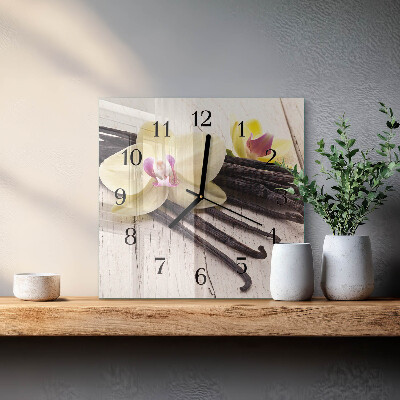 Orologio quadrato in vetro Vaniglia