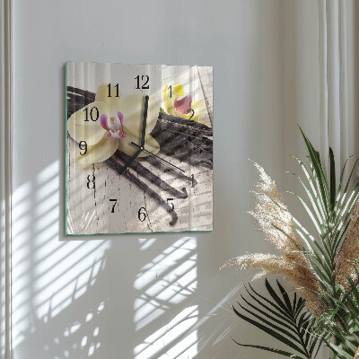 Orologio quadrato in vetro Vaniglia