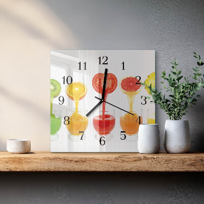 Quadrato orologio da parete Succo