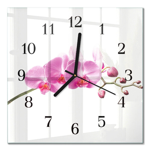 Orologio quadrato Orchidea